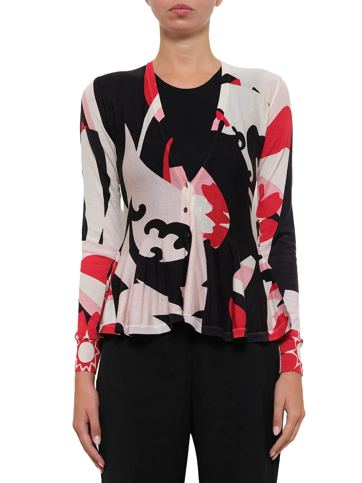 Alexander McQueen Knit Cardigan in Black/white