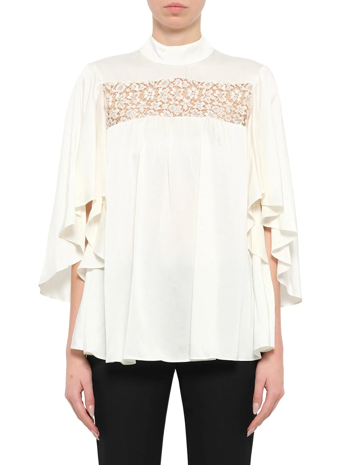 Alexander McQueen Alexander Mcqueen Fluid Satin Top in White