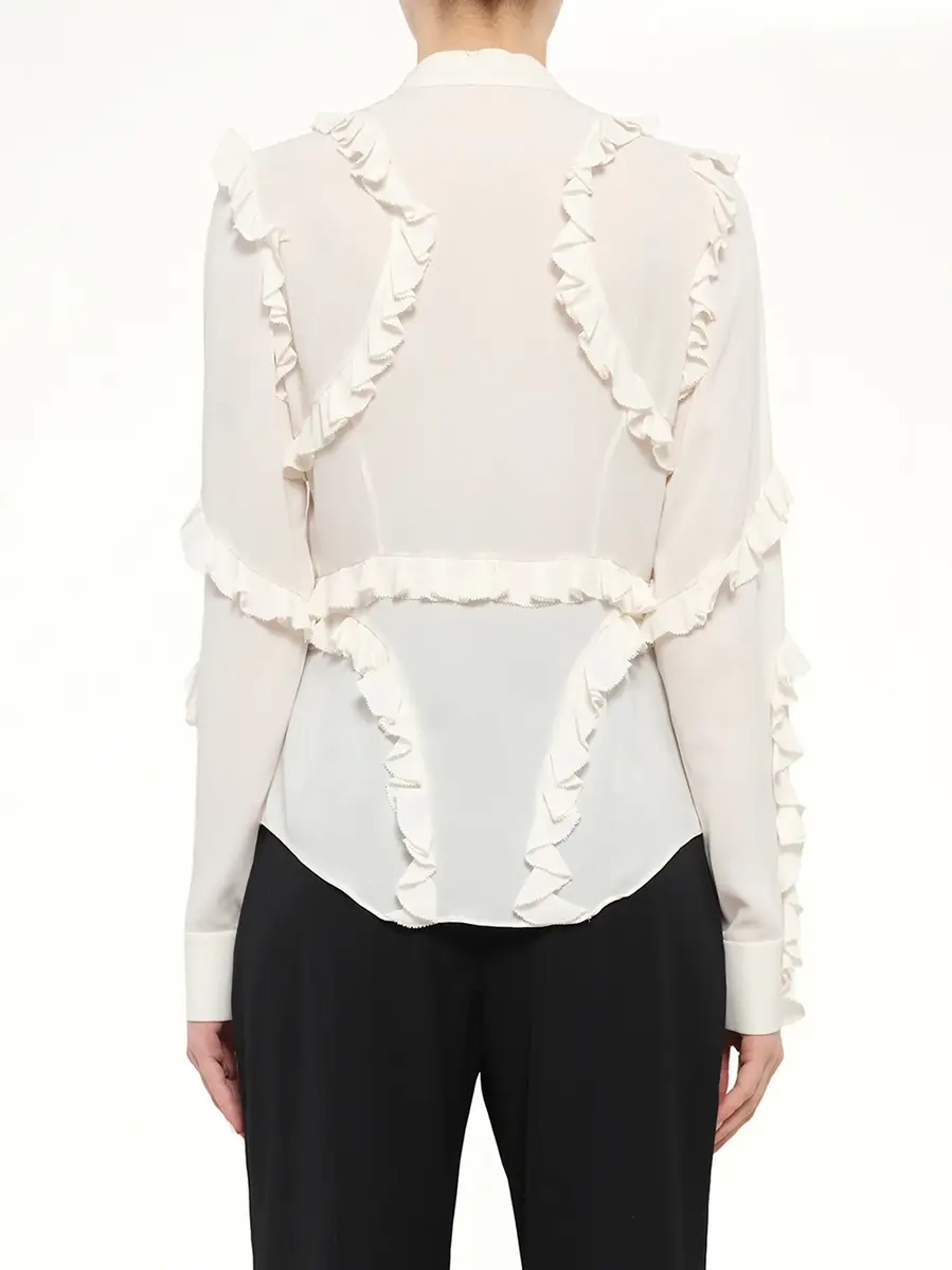Alexander McQueen Ruffle Long Sleeve Shirt | Thumbnail 3 Alexander McQueen Ruffle Long Sleeve Shirt | Thumbnail 3