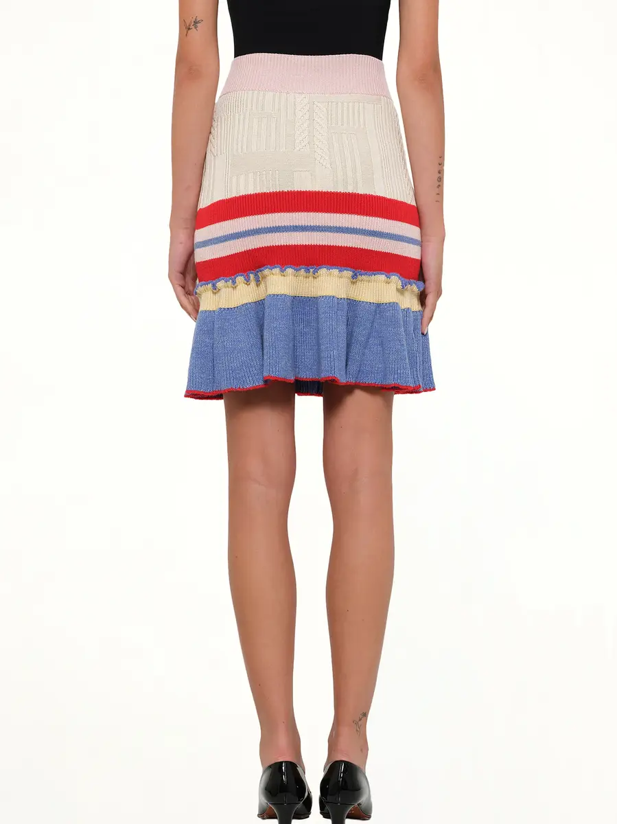 Alexander McQueen Multi Knit Tweed Mini Skirt In Multicolour | Thumbnail 3 Alexander McQueen Multi Knit Tweed Mini Skirt In Multicolour | Thumbnail 3