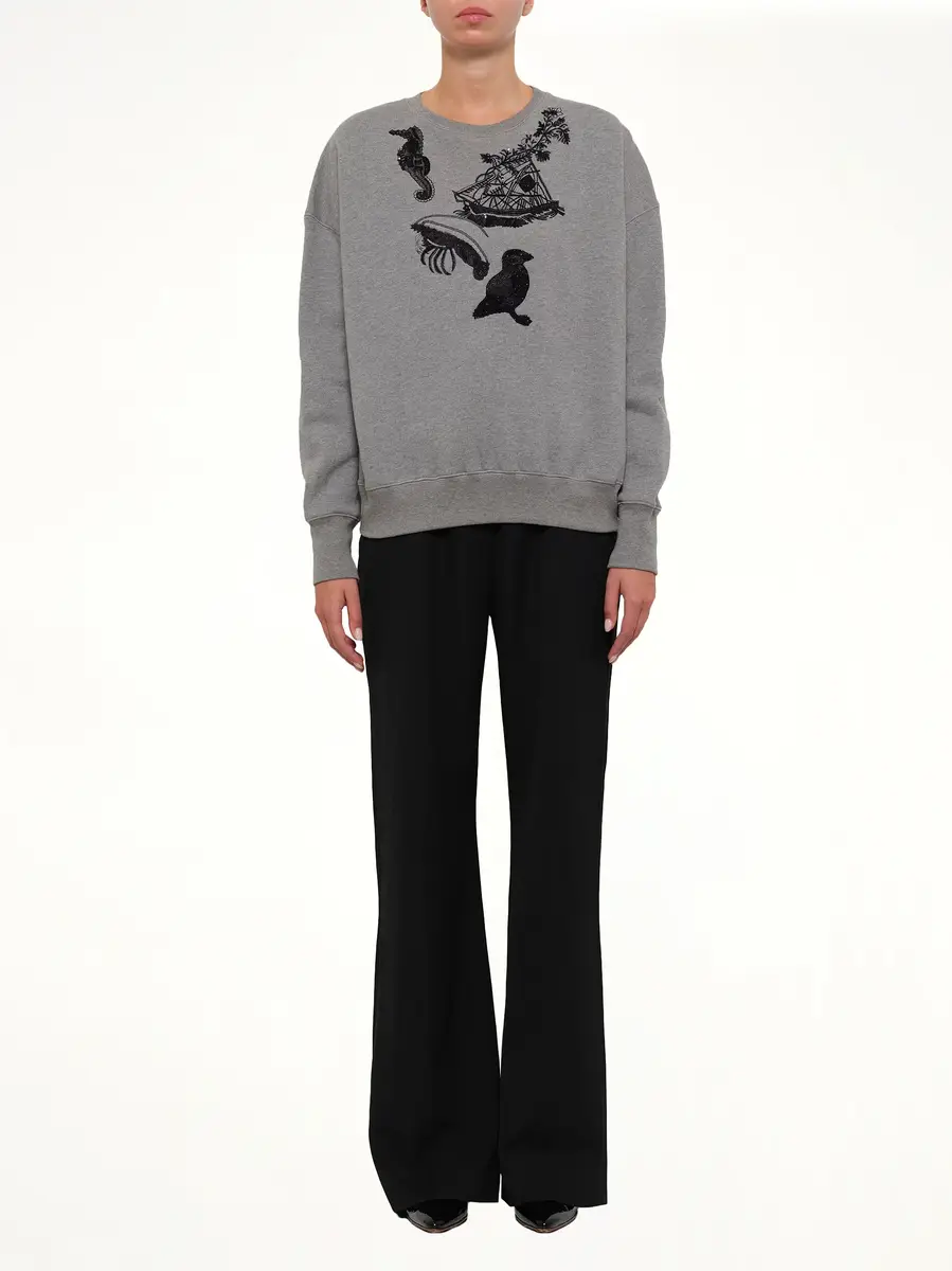 Alexander McQueen Amq - Sea Creature Embroidered Sweater | Thumbnail 2 Alexander McQueen Amq - Sea Creature Embroidered Sweater | Thumbnail 2