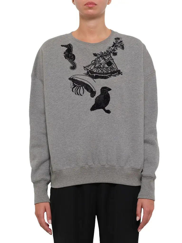 Amq - Sea Creature Embroidered Sweater Amq - Sea Creature Embroidered Sweater