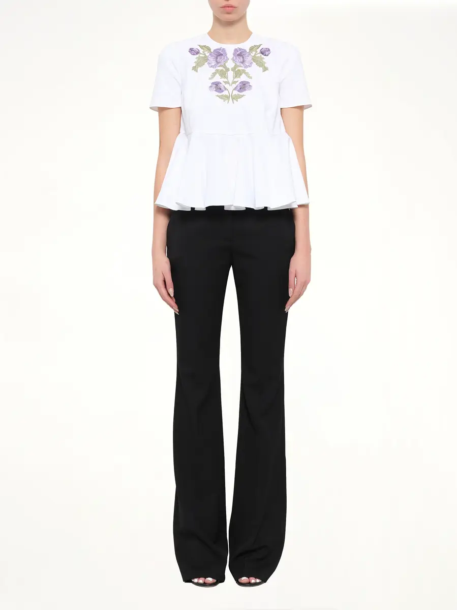 Alexander McQueen Alexander Mcqueen Cotton Piquet Top in White | Thumbnail 2 Alexander McQueen Alexander Mcqueen Cotton Piquet Top in White | Thumbnail 2