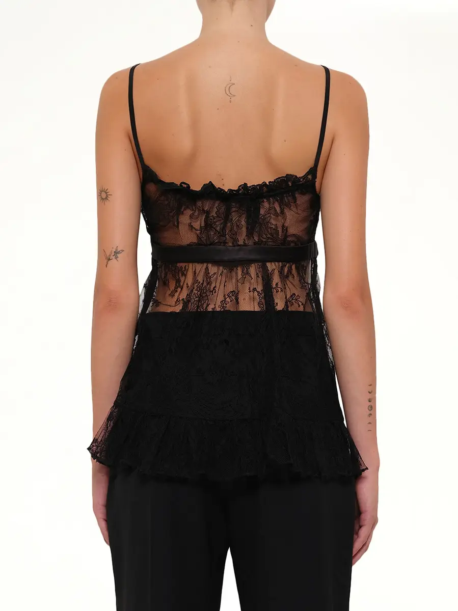 Alexander McQueen Lace Tie Camisole | Thumbnail 3 Alexander McQueen Lace Tie Camisole | Thumbnail 3