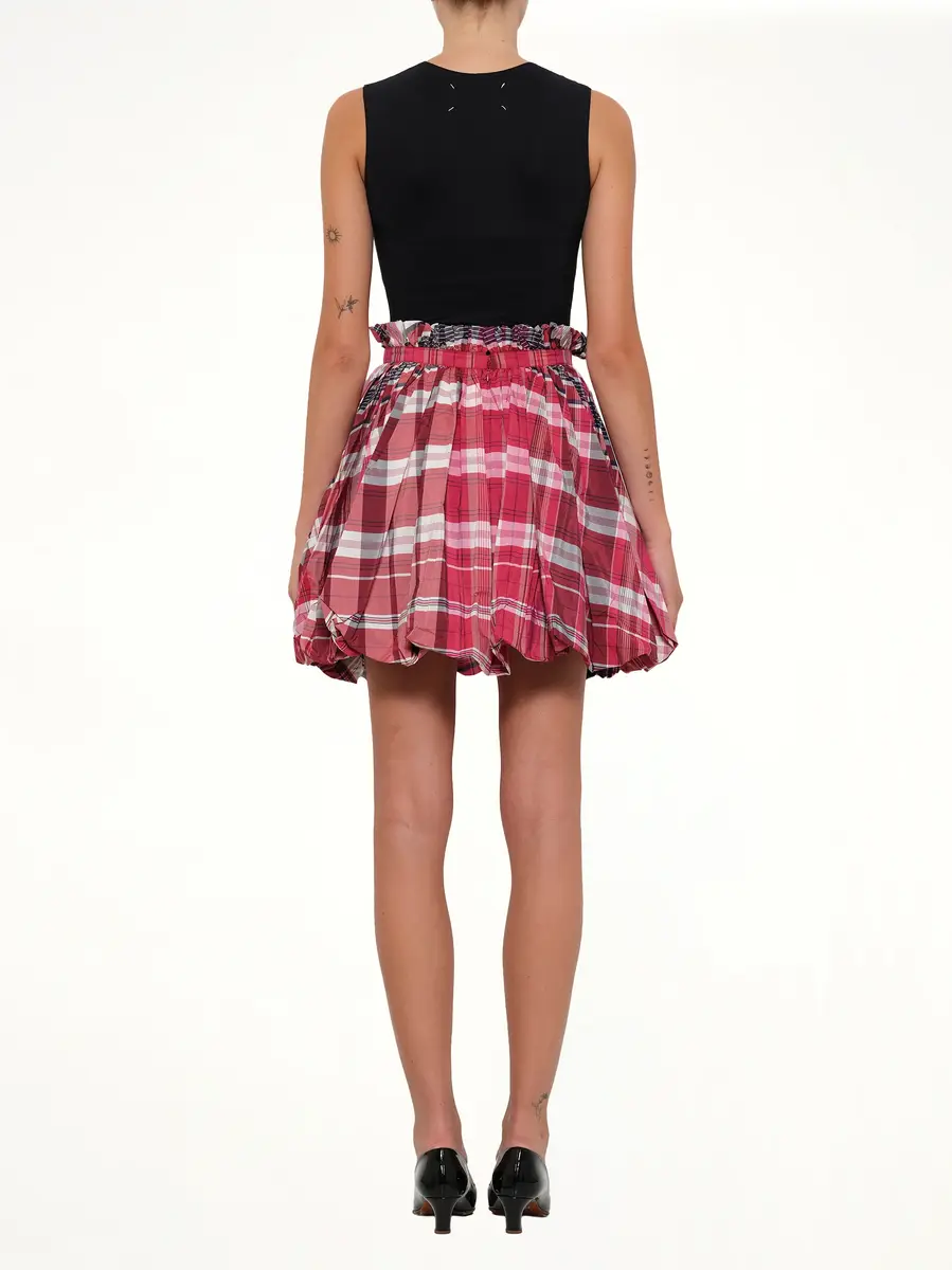 Alexander McQueen Amq - Country Mini Skirt in Red/blk | Thumbnail 4 Alexander McQueen Amq - Country Mini Skirt in Red/blk | Thumbnail 4