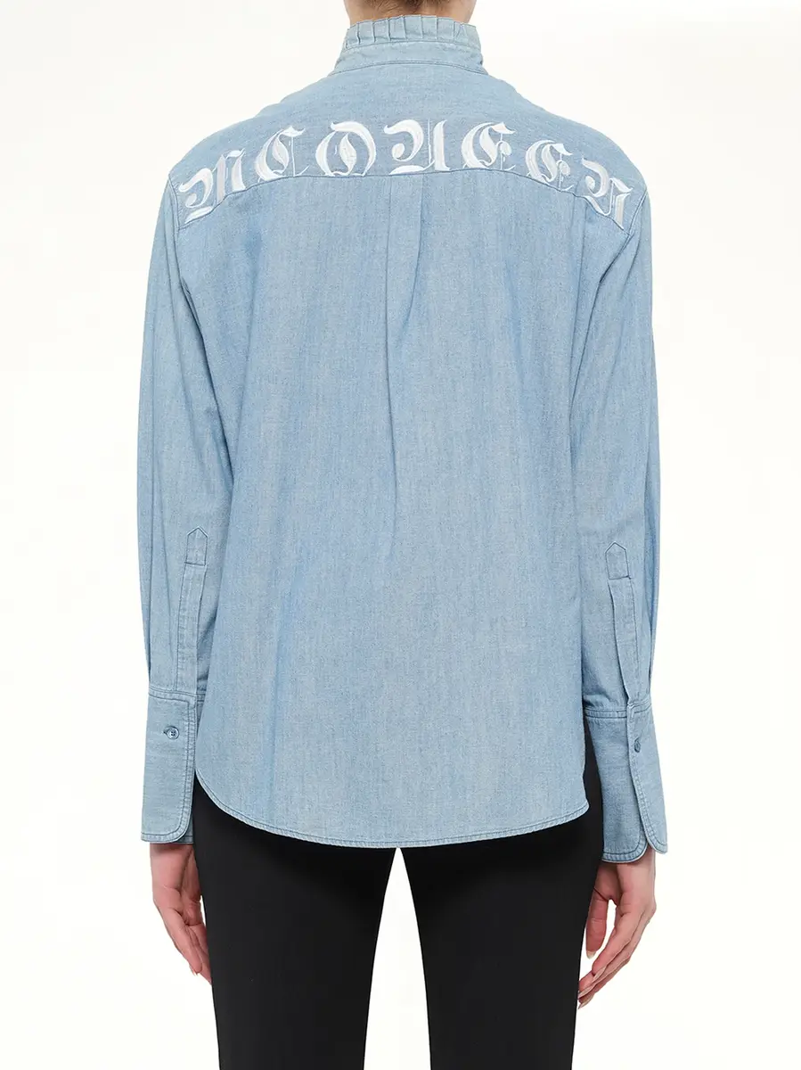 Alexander McQueen Alexander Mcqueen Embroidered Chambre Shirt | Thumbnail 3 Alexander McQueen Alexander Mcqueen Embroidered Chambre Shirt | Thumbnail 3