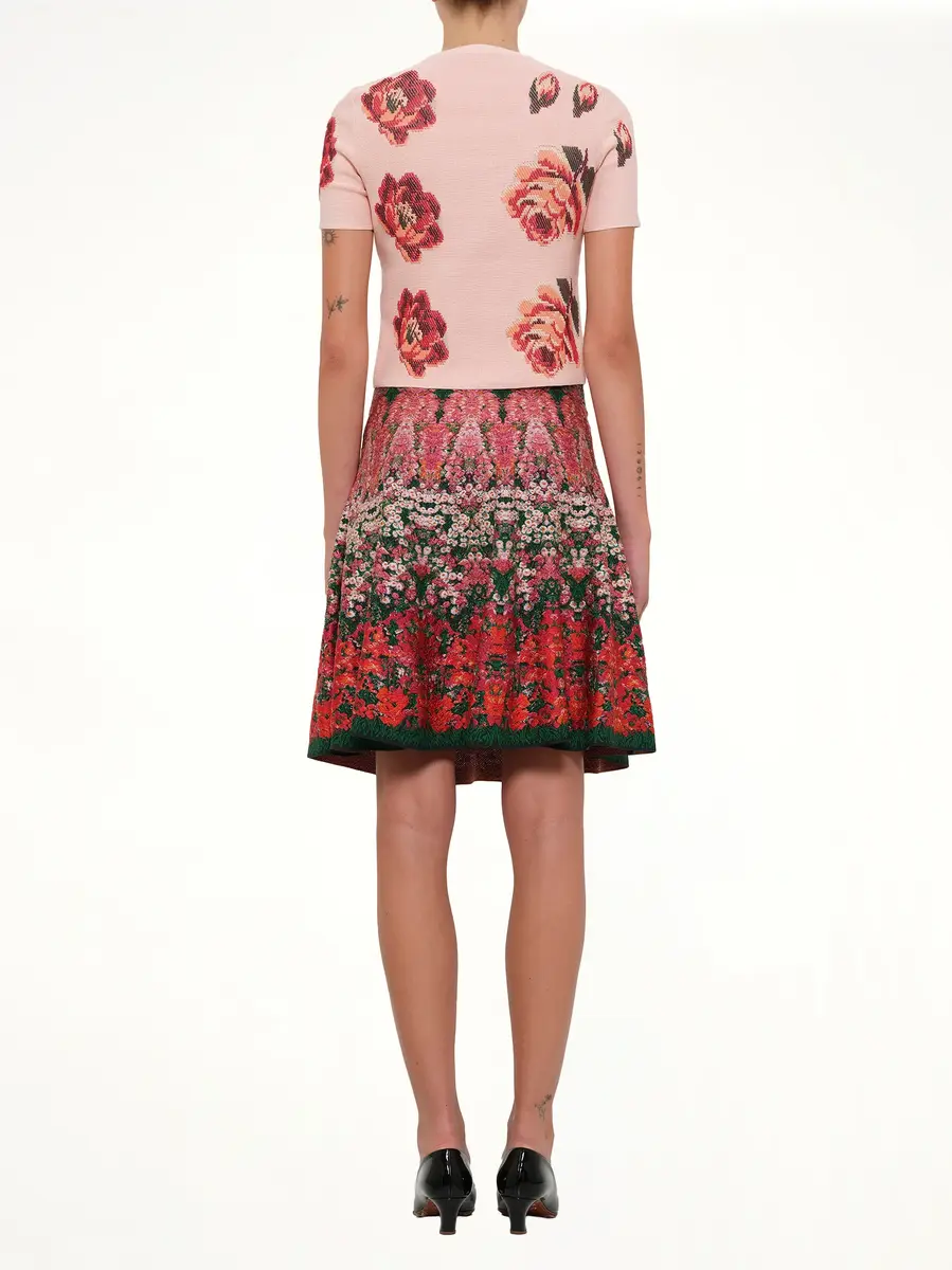 Alexander McQueen Tapesty Rose Jacquard Top in Multi | Thumbnail 4 Alexander McQueen Tapesty Rose Jacquard Top in Multi | Thumbnail 4