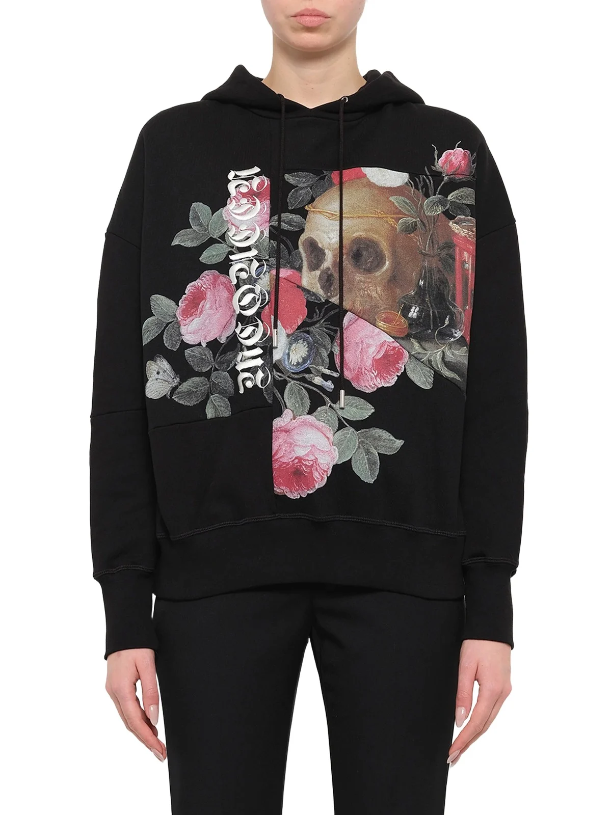 Alexander McQueen Alexander Mcqueen Skull Rose Embellished Hoodie