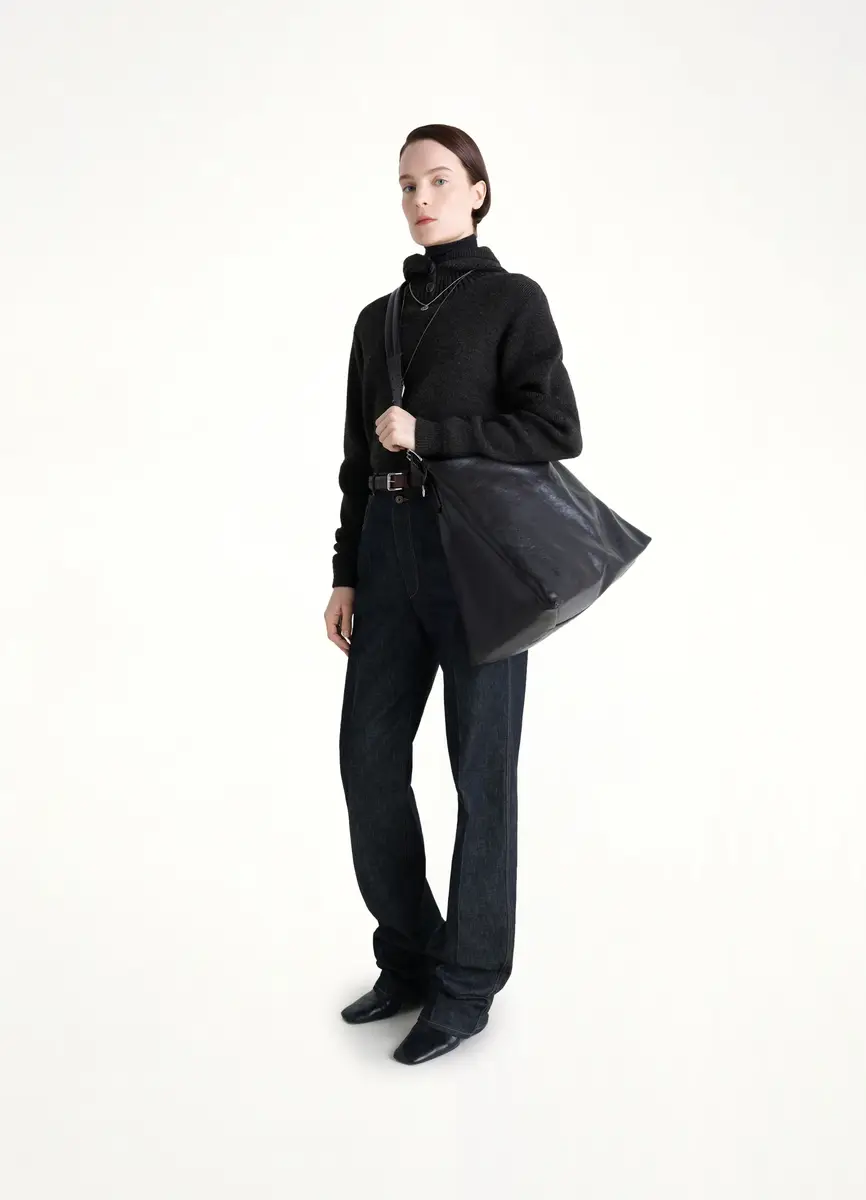 Lemaire Belted Hobo Bag in Dark Chocolate | Thumbnail 4