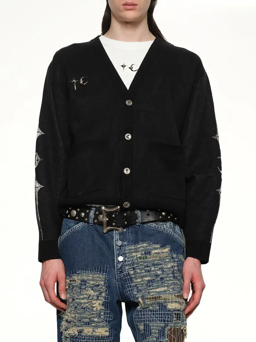 THUG CLUB TC Bone Knit Cardigan | Thumbnail 6 THUG CLUB TC Bone Knit Cardigan | Thumbnail 6