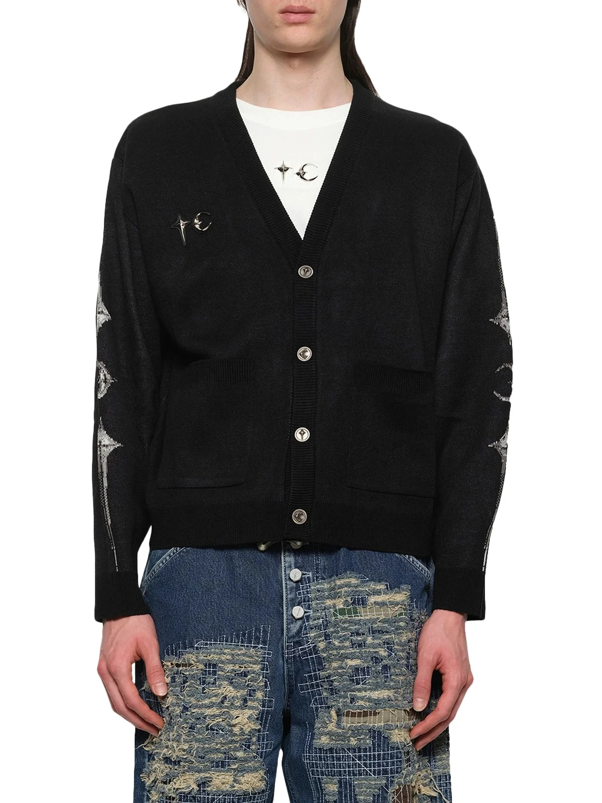 THUG CLUB TC Bone Knit Cardigan