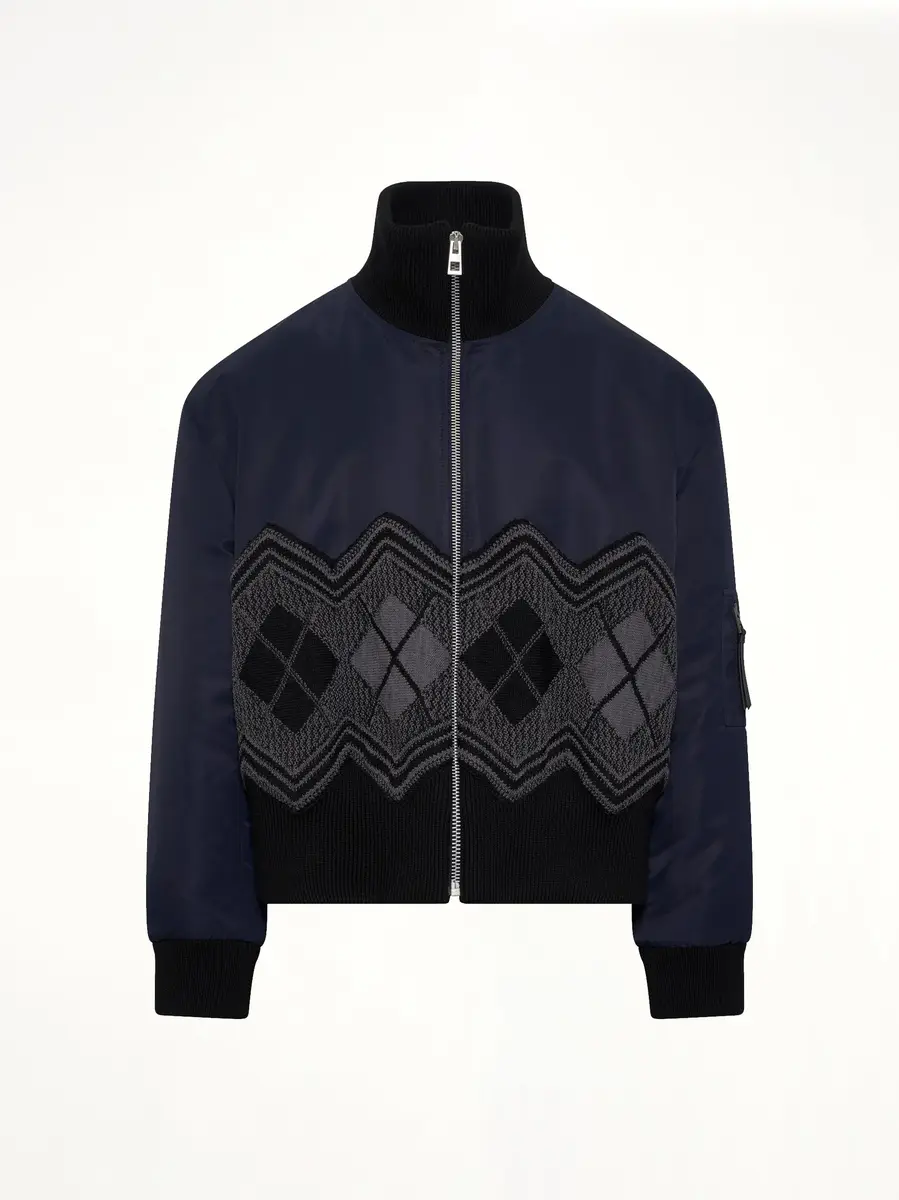 Loewe Argyle Bomber Jacket in Dark Navy | Thumbnail 2 Loewe Argyle Bomber Jacket in Dark Navy | Thumbnail 2
