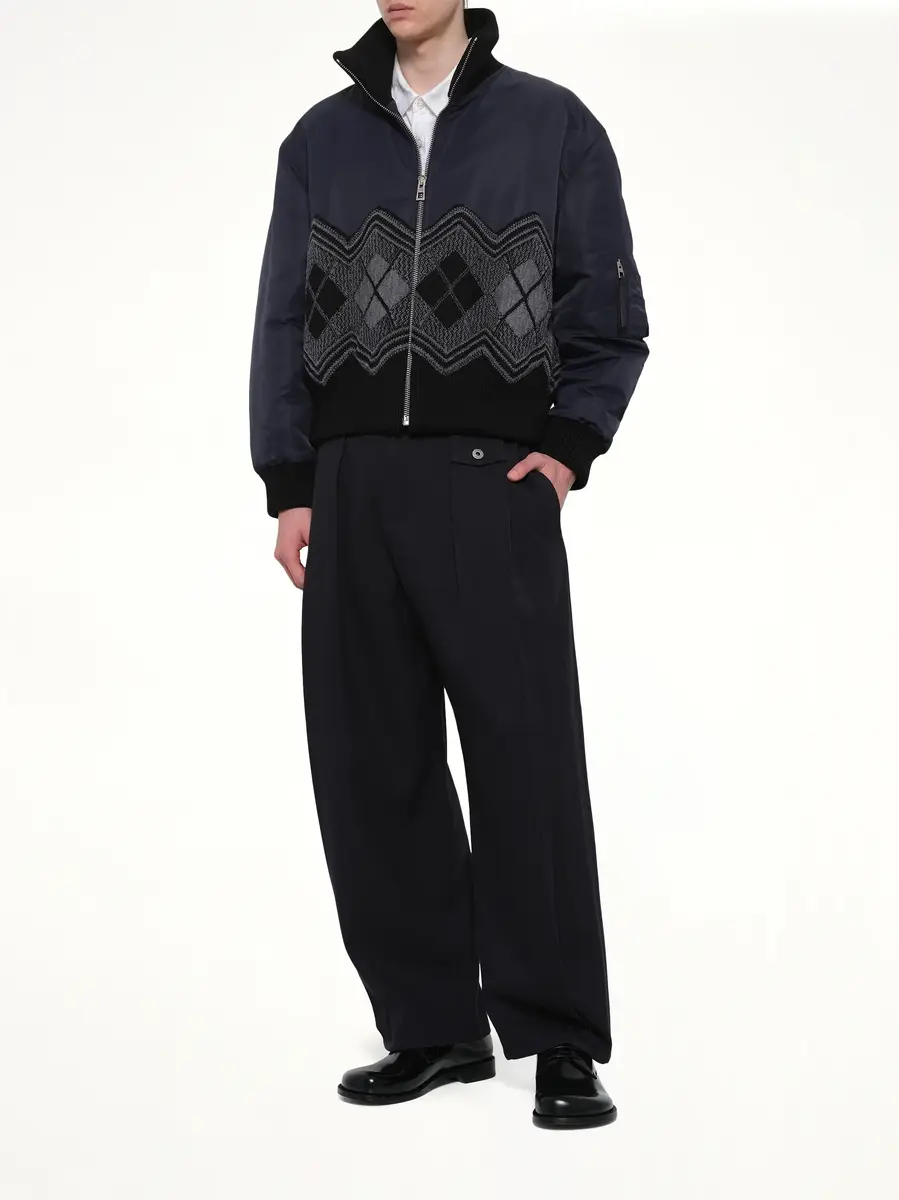 Loewe Argyle Bomber Jacket in Dark Navy | Thumbnail 4 Loewe Argyle Bomber Jacket in Dark Navy | Thumbnail 4