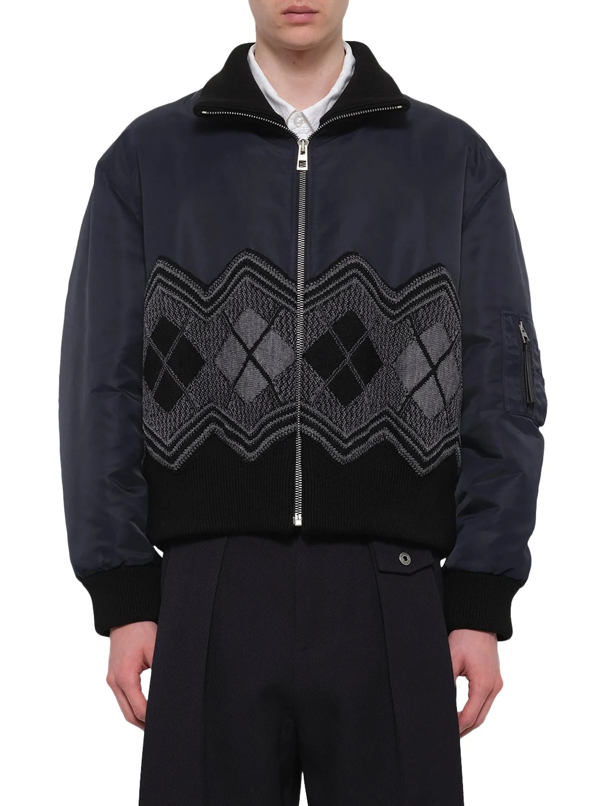 Loewe Argyle Bomber Jacket in Dark Navy