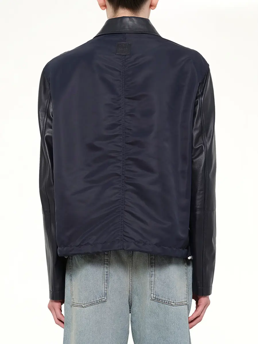 Loewe Leather Workwear Jacket in Navy Blue | Thumbnail 5 Loewe Leather Workwear Jacket in Navy Blue | Thumbnail 5