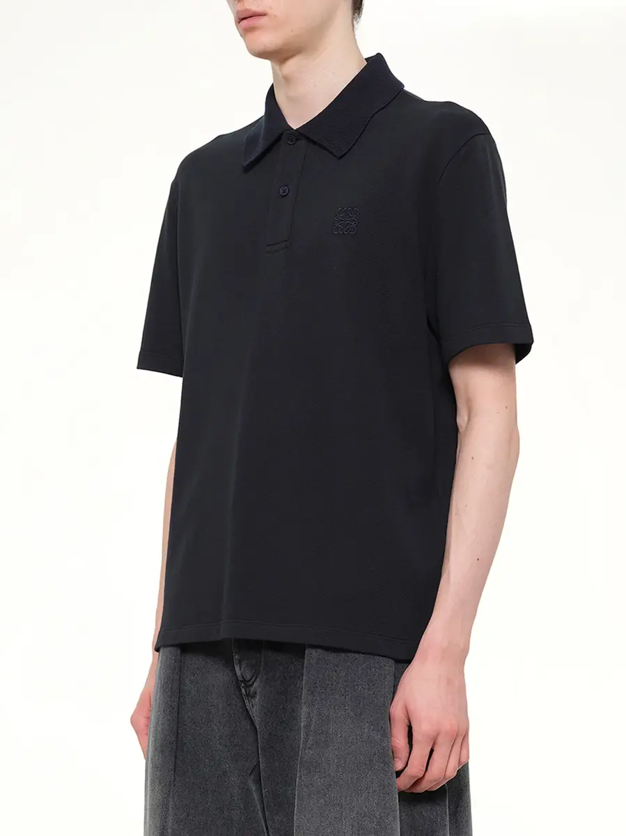 Loewe Tonal Anagram Polo in Navy Blue | Thumbnail 3 Loewe Tonal Anagram Polo in Navy Blue | Thumbnail 3