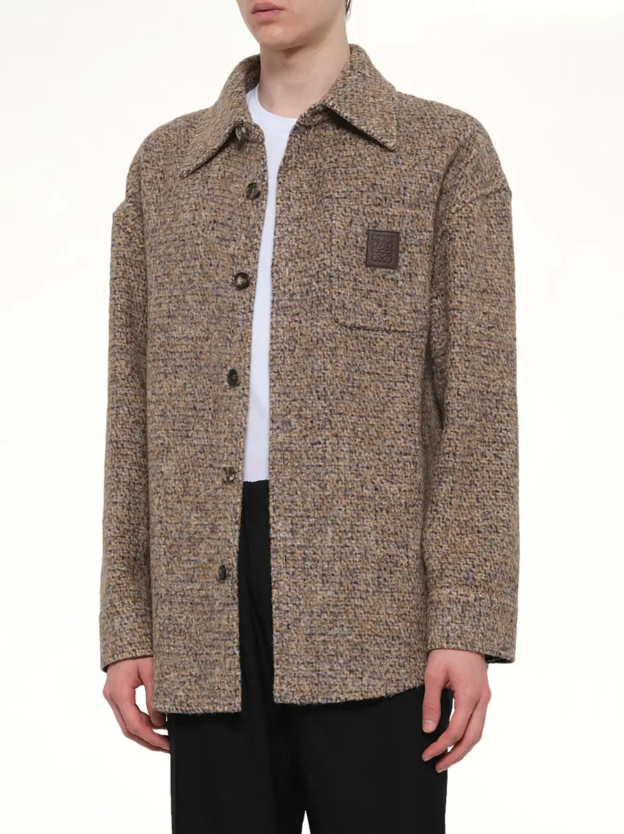 Loewe Overshirt in Beige/blue Melange | Thumbnail 3 Loewe Overshirt in Beige/blue Melange | Thumbnail 3