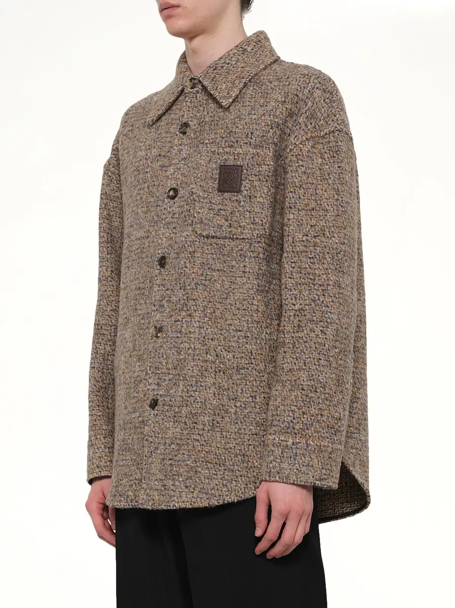 Loewe Overshirt in Beige/blue Melange | Thumbnail 6 Loewe Overshirt in Beige/blue Melange | Thumbnail 6