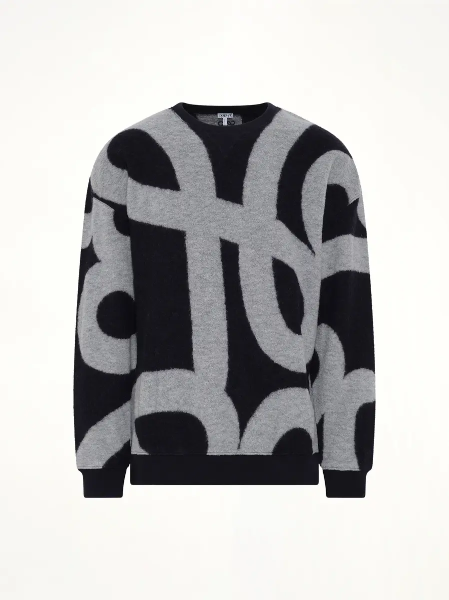 Loewe Anagram Sweater in Navy/grey | Thumbnail 2 Loewe Anagram Sweater in Navy/grey | Thumbnail 2