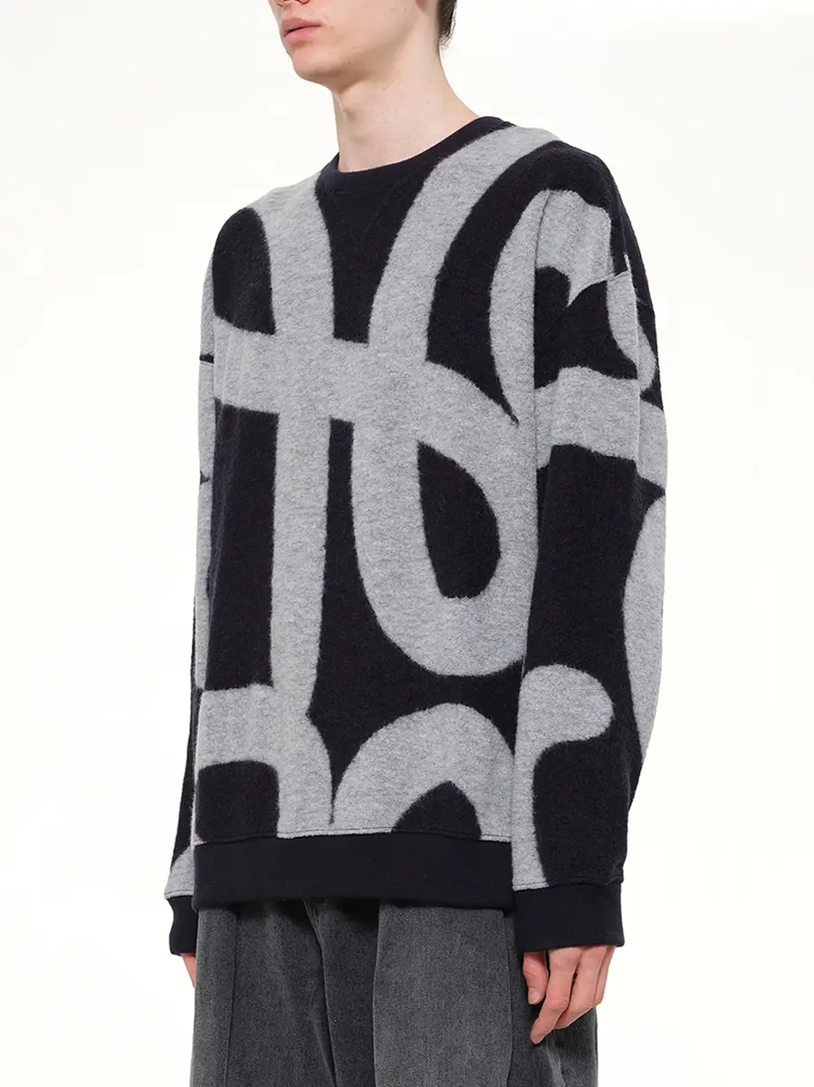 Loewe Anagram Sweater in Navy/grey | Thumbnail 3 Loewe Anagram Sweater in Navy/grey | Thumbnail 3