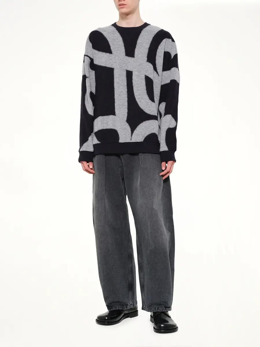 Loewe Anagram Sweater in Navy/grey | Thumbnail 4 Loewe Anagram Sweater in Navy/grey | Thumbnail 4