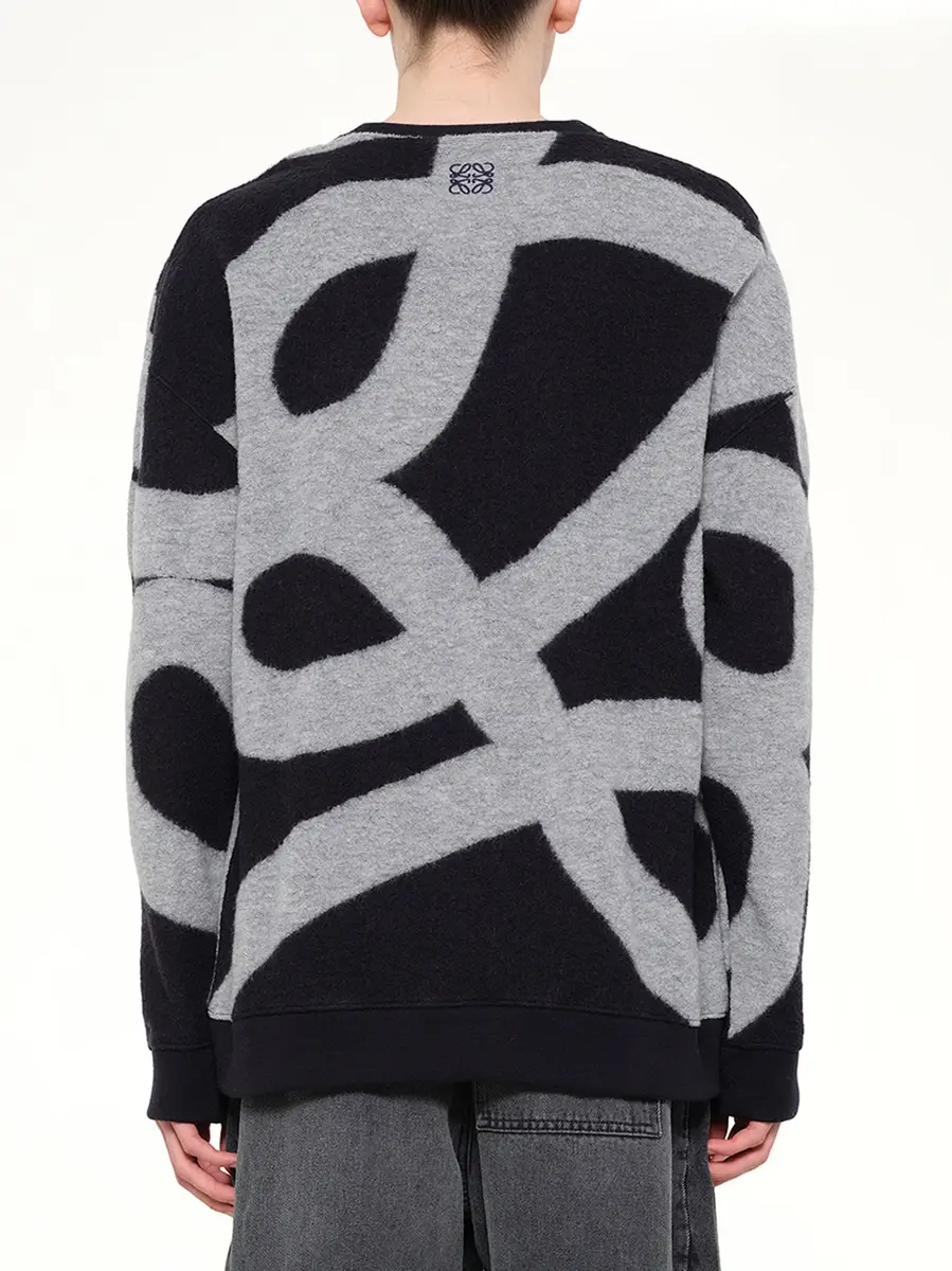 Loewe Anagram Sweater in Navy/grey | Thumbnail 5 Loewe Anagram Sweater in Navy/grey | Thumbnail 5