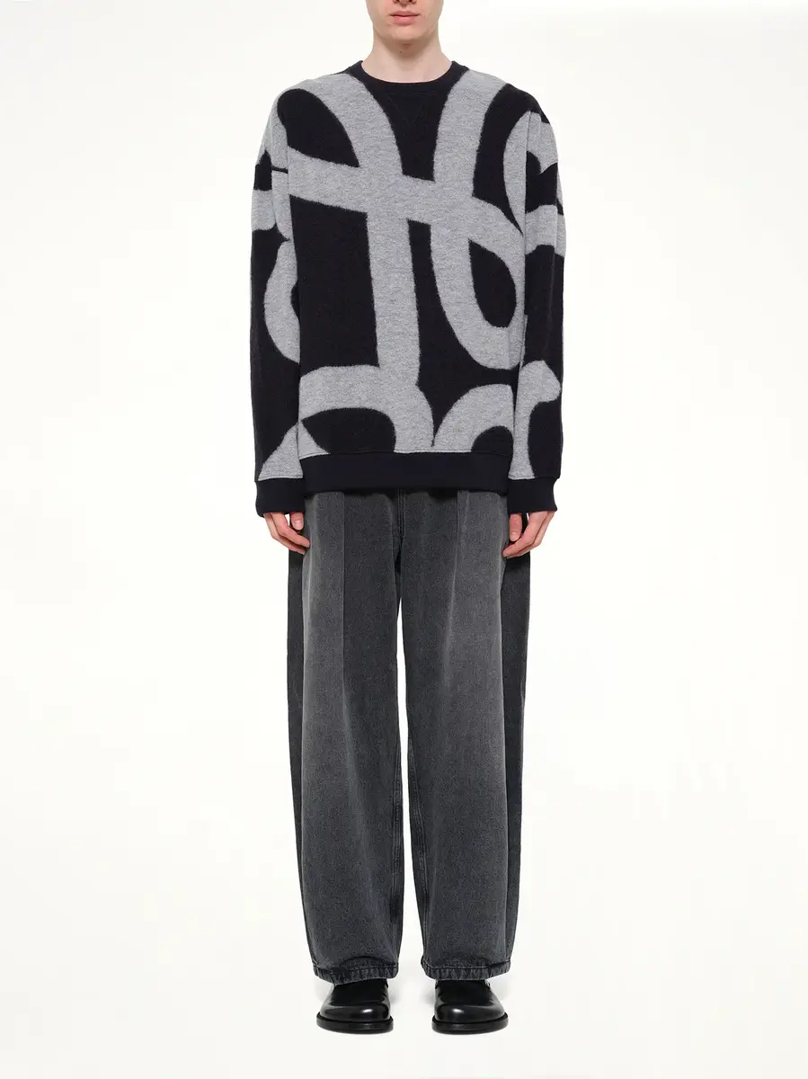 Loewe Anagram Sweater in Navy/grey | Thumbnail 7 Loewe Anagram Sweater in Navy/grey | Thumbnail 7