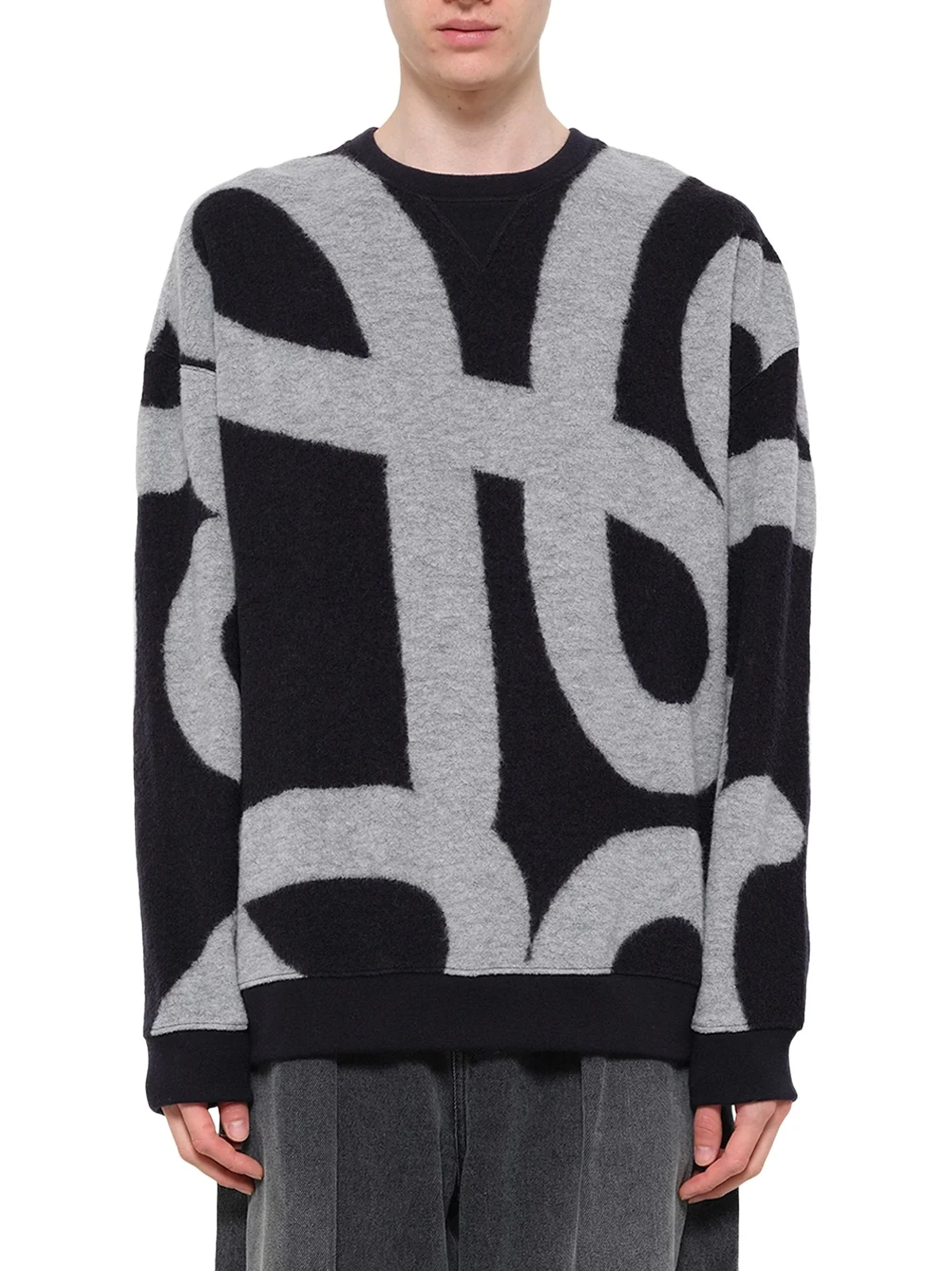 Loewe Anagram Sweater in Navy/grey