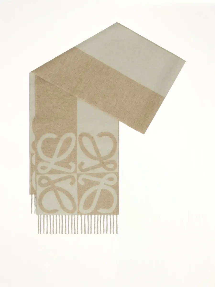Loewe Big Anagram Scarf in Beige/ecru | Thumbnail 2 Loewe Big Anagram Scarf in Beige/ecru | Thumbnail 2