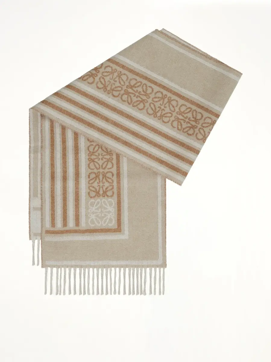 Loewe Wool Scarf in Light Beige | Thumbnail 2 Loewe Wool Scarf in Light Beige | Thumbnail 2