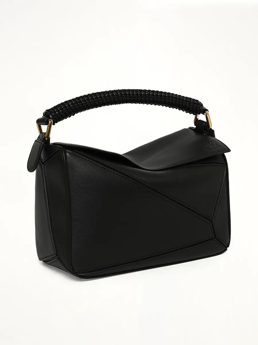Loewe Puzzle Woven Handle Small Bag | Thumbnail 2 Loewe Puzzle Woven Handle Small Bag | Thumbnail 2