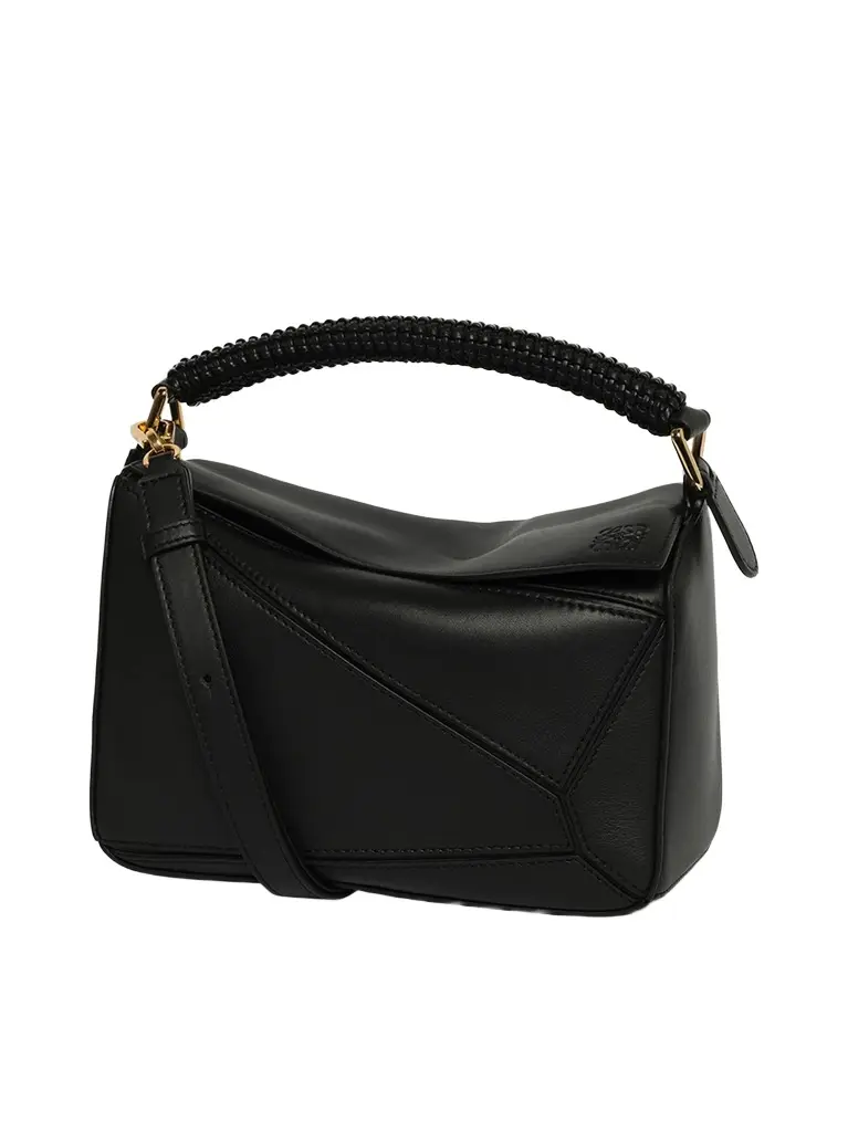 Loewe Puzzle Woven Handle Small Bag