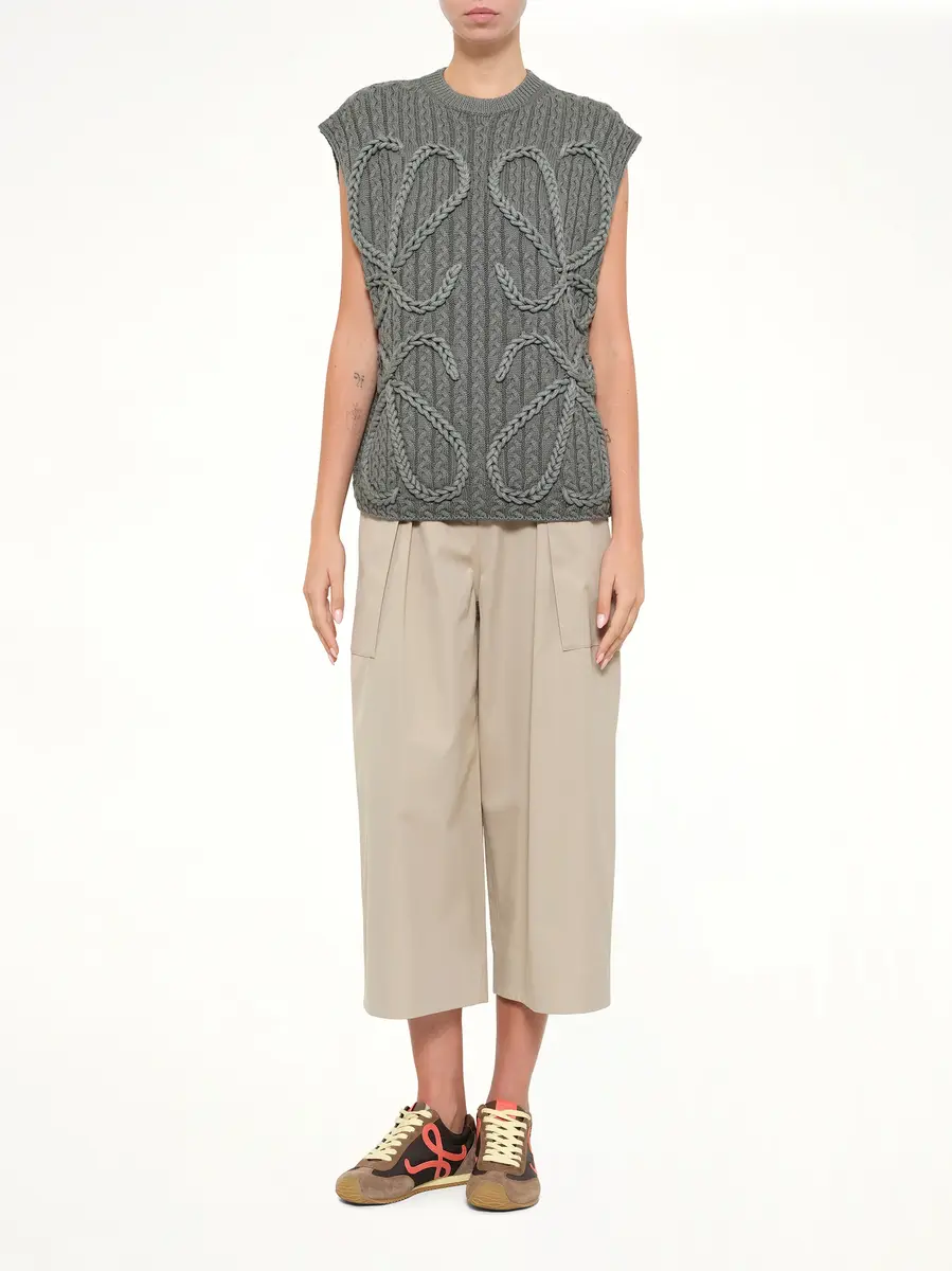 Loewe Anagram Knit Vest in Khaki Green | Thumbnail 4 Loewe Anagram Knit Vest in Khaki Green | Thumbnail 4