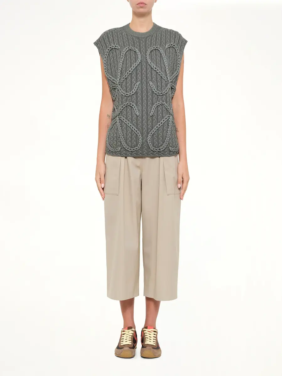 Loewe Anagram Knit Vest in Khaki Green | Thumbnail 7 Loewe Anagram Knit Vest in Khaki Green | Thumbnail 7
