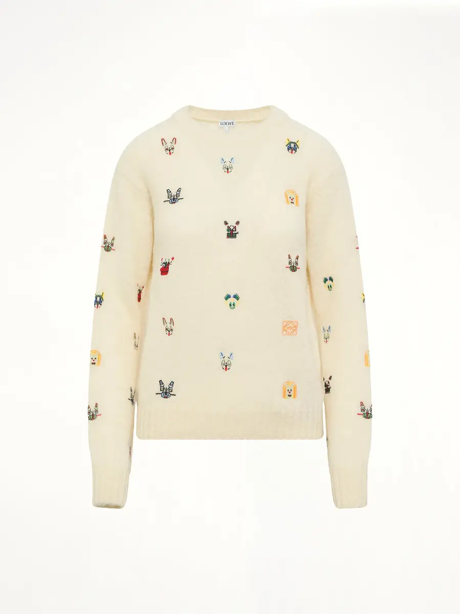 Loewe Louis Wain Sweater in White/multicolour | Thumbnail 2
