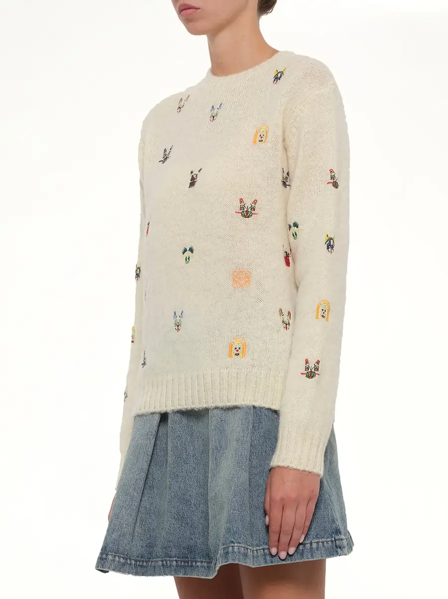 Loewe Louis Wain Sweater in White/multicolour | Thumbnail 3