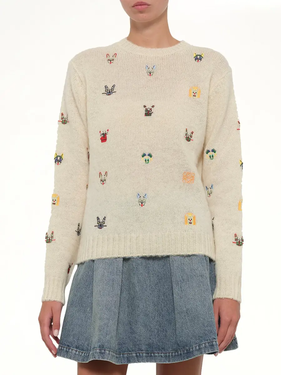 Loewe Louis Wain Sweater in White/multicolour | Thumbnail 6