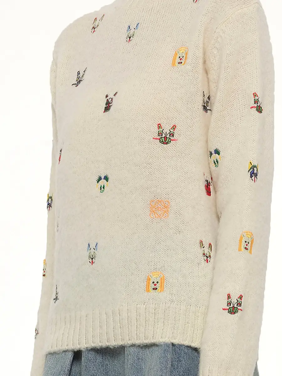 Loewe Louis Wain Sweater in White/multicolour | Thumbnail 8