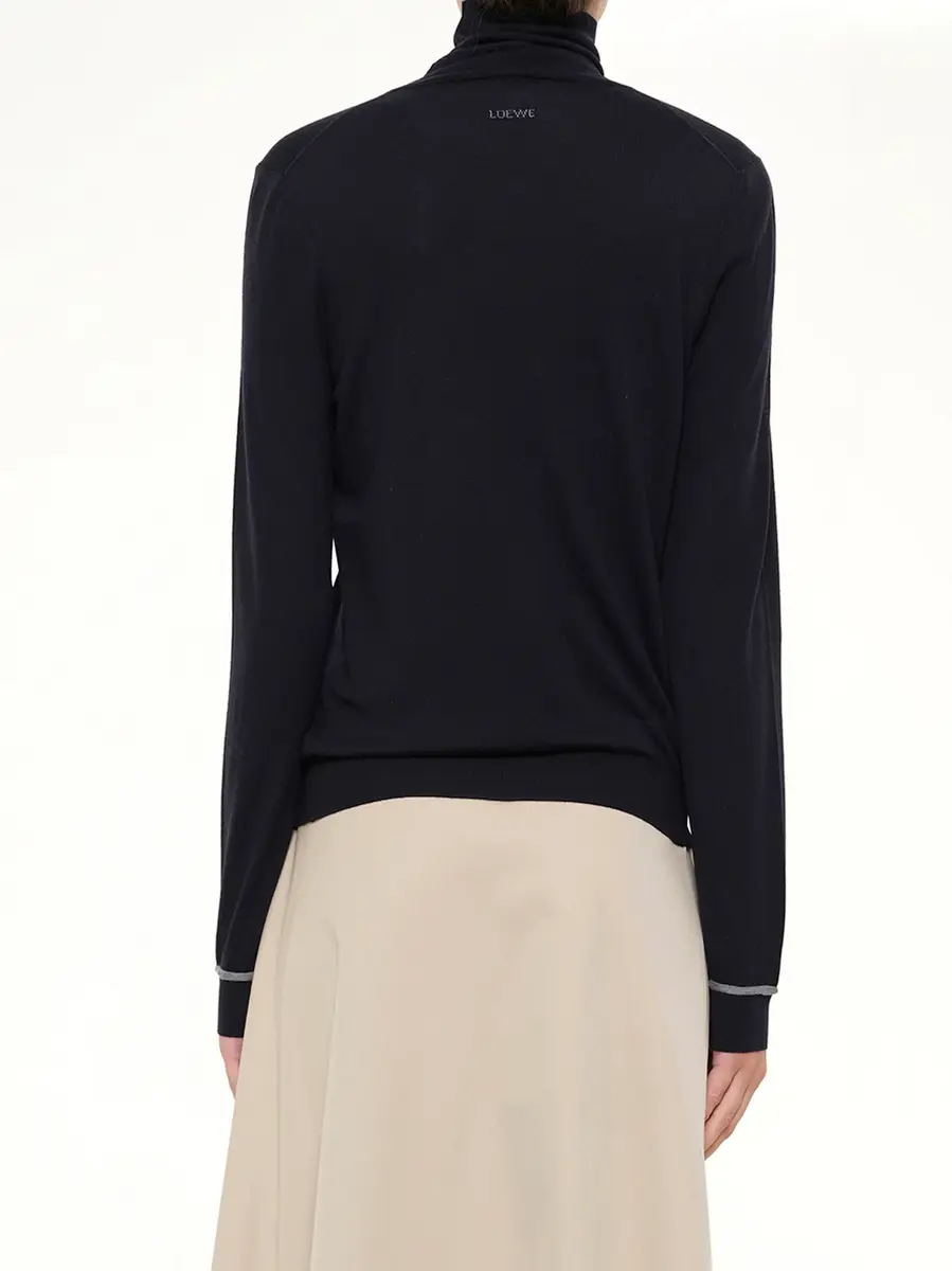 Loewe Turtleneck Sweater in Navy/grey | Thumbnail 5 Loewe Turtleneck Sweater in Navy/grey | Thumbnail 5