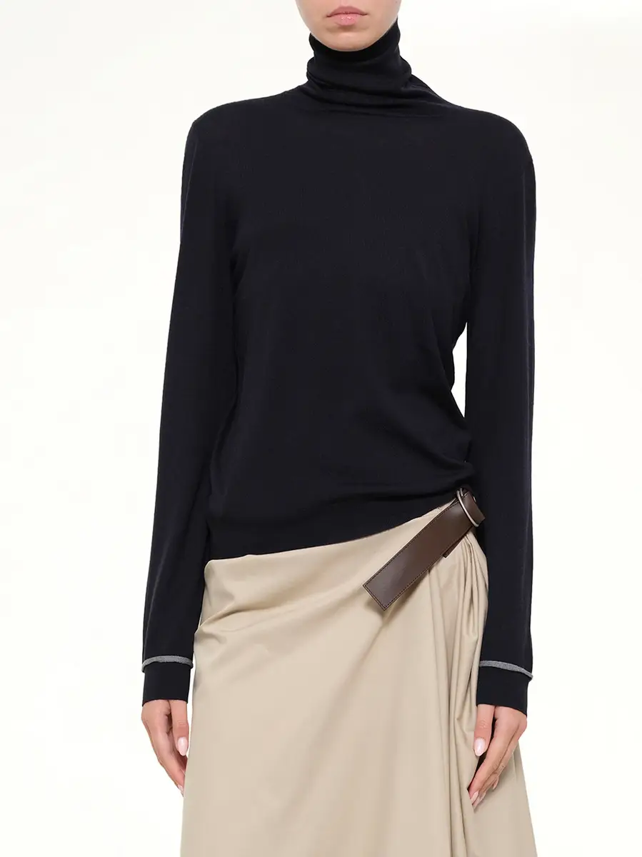 Loewe Turtleneck Sweater in Navy/grey | Thumbnail 6 Loewe Turtleneck Sweater in Navy/grey | Thumbnail 6
