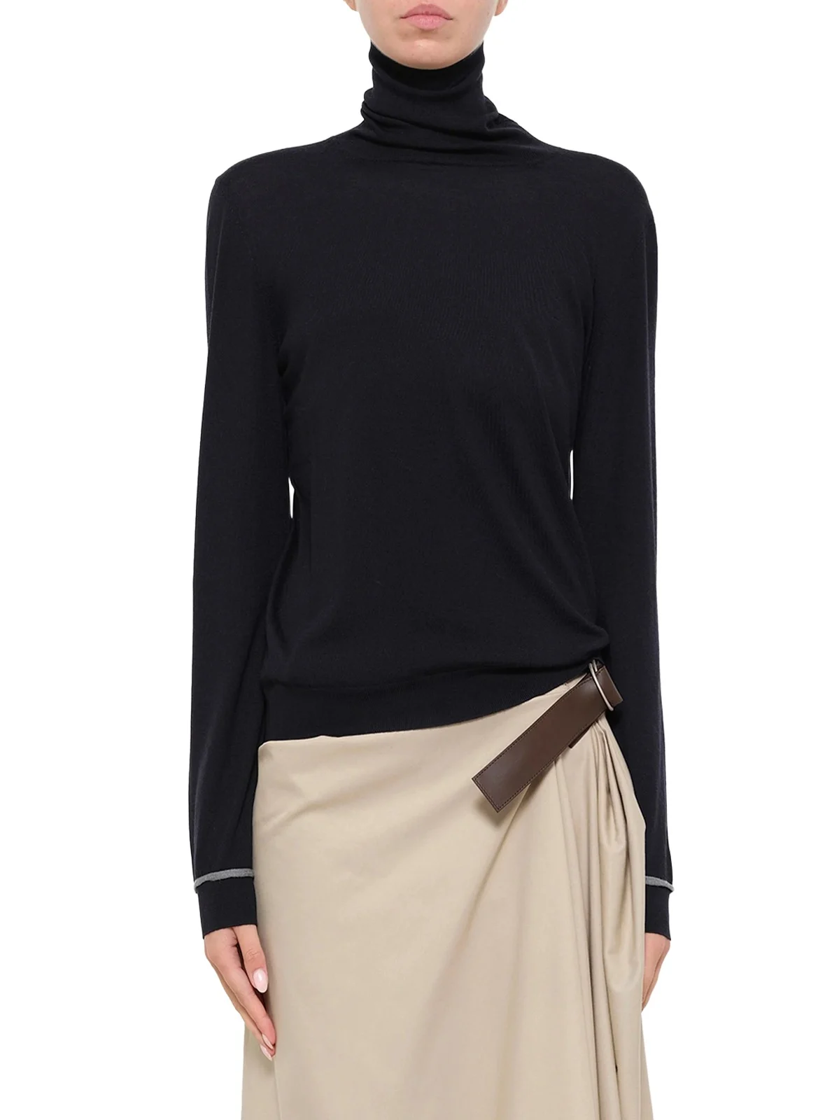 Loewe Turtleneck Sweater in Navy/grey