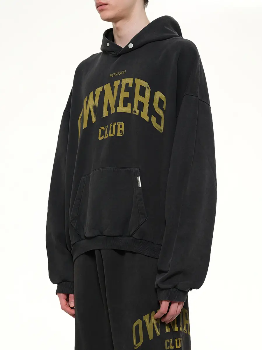 Represent Represent Owners Club Hoodie in Faded Black | Thumbnail 3 Represent Represent Owners Club Hoodie in Faded Black | Thumbnail 3