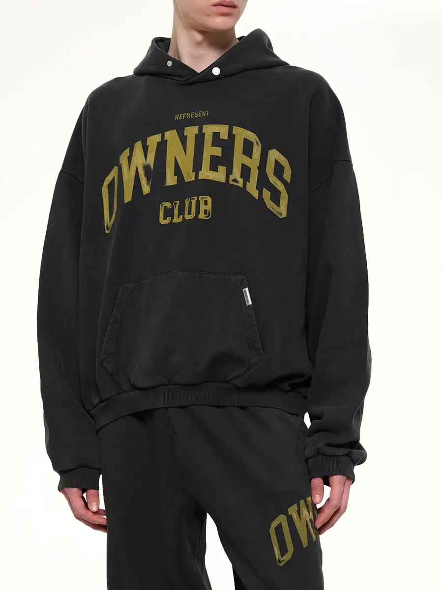 Represent Represent Owners Club Hoodie in Faded Black | Thumbnail 6 Represent Represent Owners Club Hoodie in Faded Black | Thumbnail 6