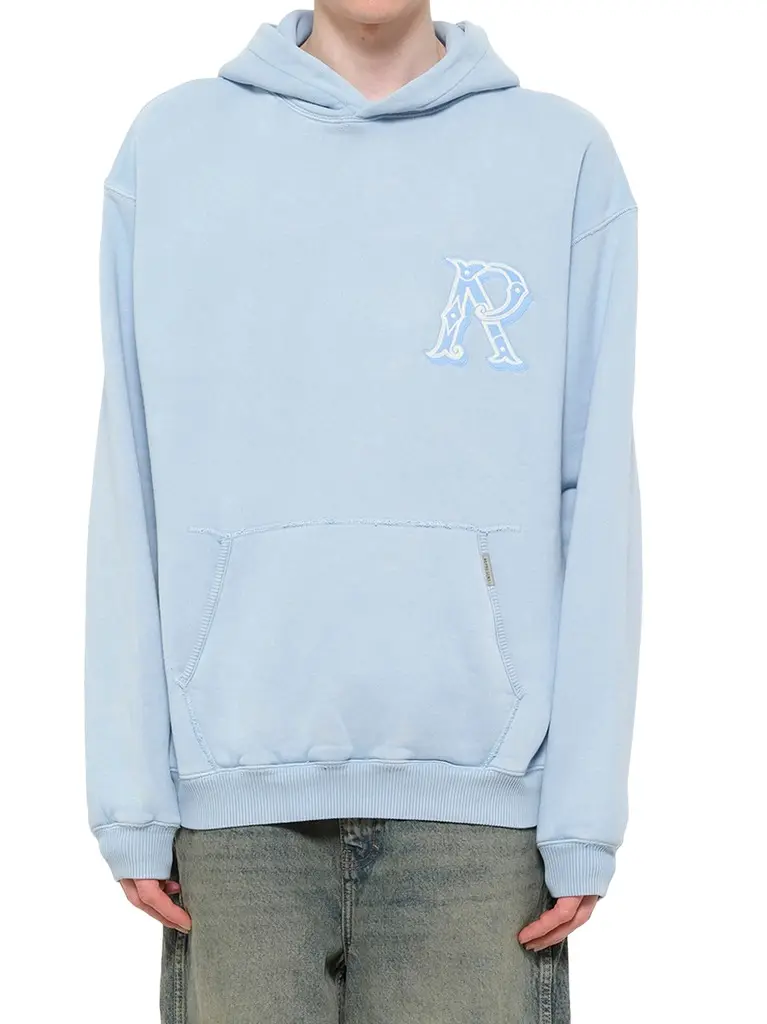 Represent Western Initial Hoodie in Mountain Bluebird