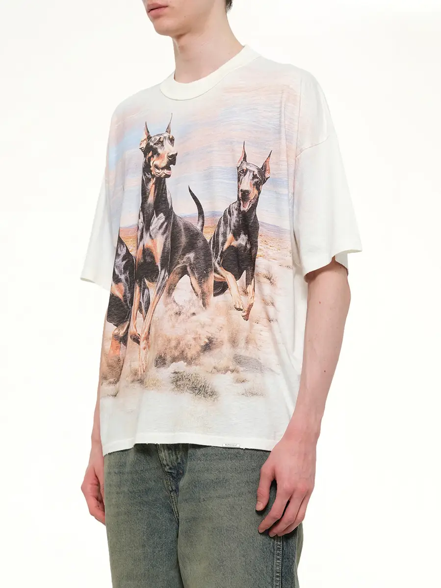 Represent Western Dobermans T-shirt in Flat White | Thumbnail 3 Represent Western Dobermans T-shirt in Flat White | Thumbnail 3