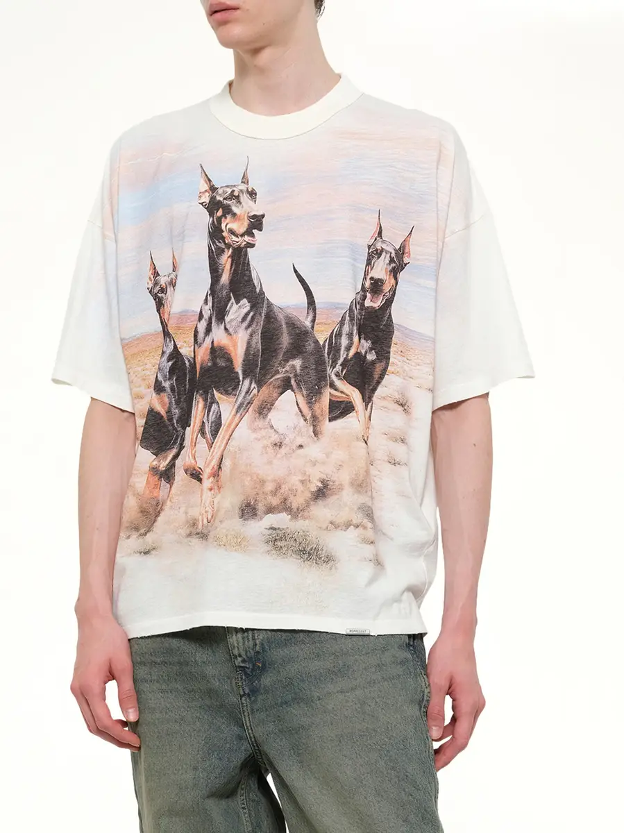 Represent Western Dobermans T-shirt in Flat White | Thumbnail 6 Represent Western Dobermans T-shirt in Flat White | Thumbnail 6