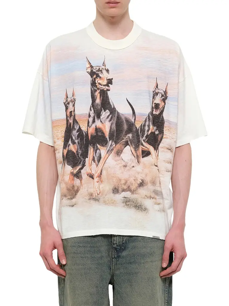 Represent Western Dobermans T-shirt in Flat White