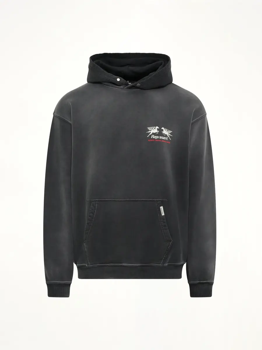 Represent 24 Hour Service Hoodie in Stained Black | Thumbnail 2 Represent 24 Hour Service Hoodie in Stained Black | Thumbnail 2