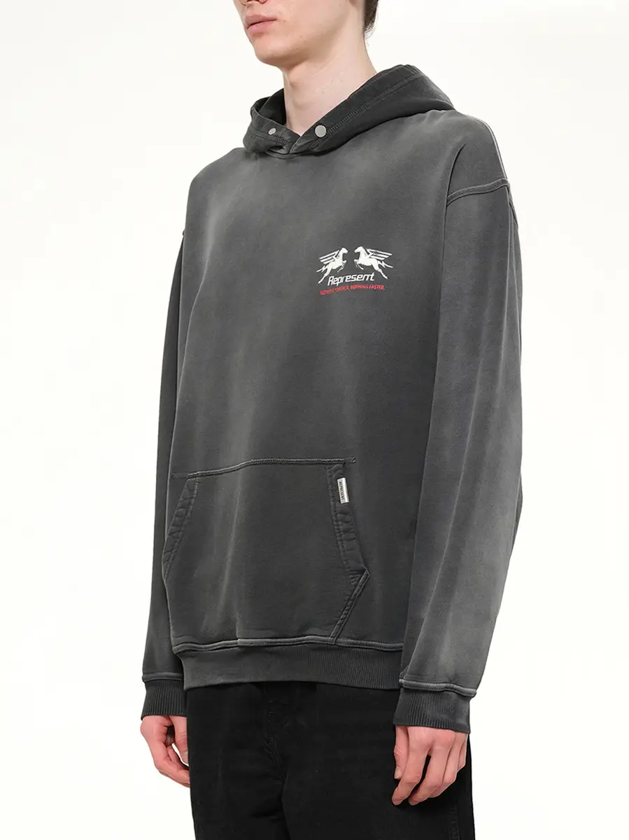 Represent 24 Hour Service Hoodie in Stained Black | Thumbnail 3 Represent 24 Hour Service Hoodie in Stained Black | Thumbnail 3