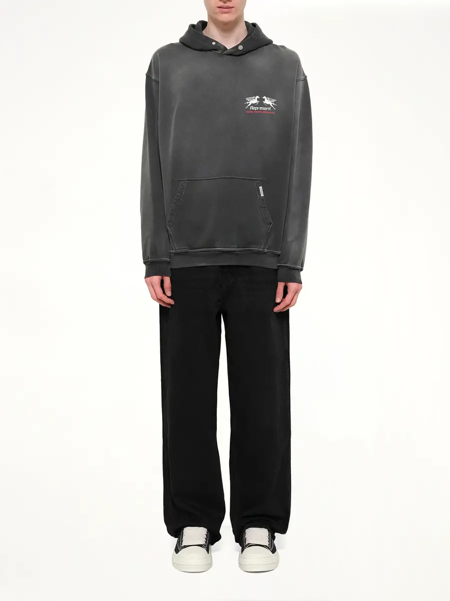 Represent 24 Hour Service Hoodie in Stained Black | Thumbnail 7 Represent 24 Hour Service Hoodie in Stained Black | Thumbnail 7